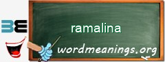 WordMeaning blackboard for ramalina